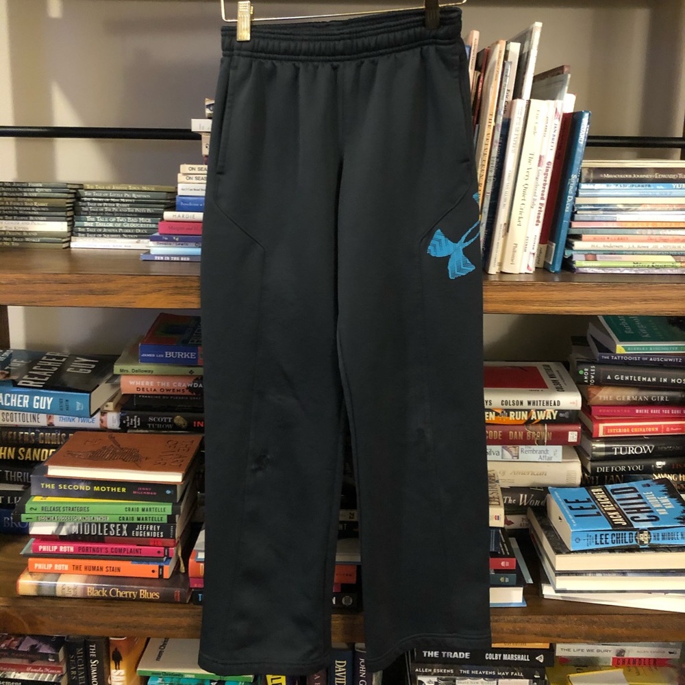 Under Armour Grey Sweatpants Boys M EUC